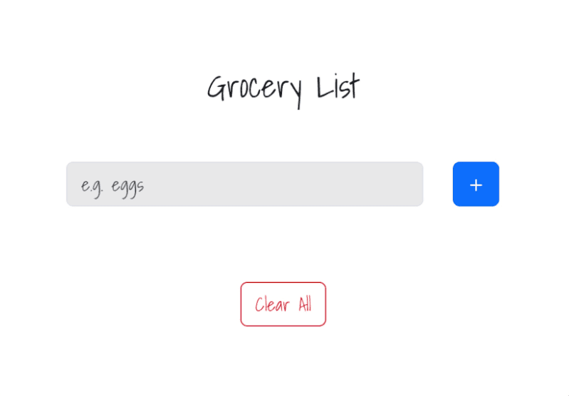 Grocery List App